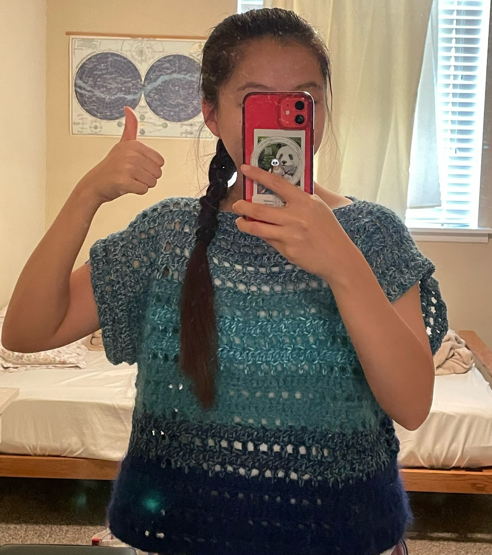 Double Crochet Mesh Sweater